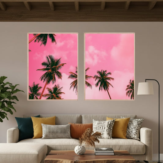 Set de 2 Palmeras Rosa