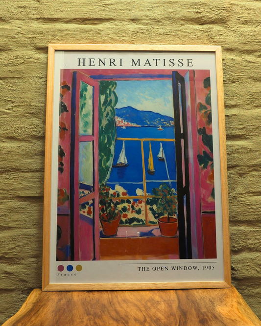 Matisse #10 - 56x40 cm - vidrio común - marco natural