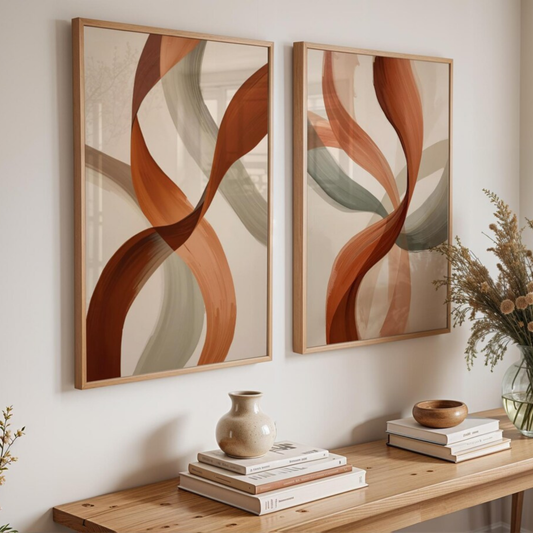 Set de 2 Abstracto Cobre