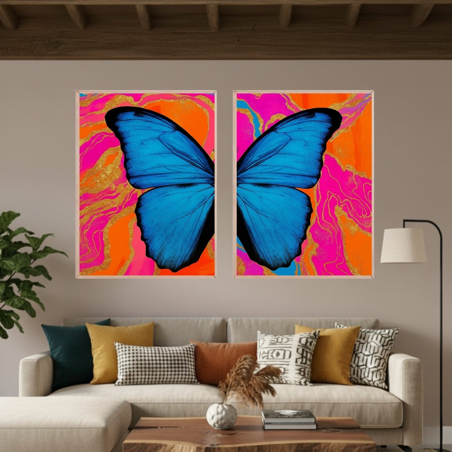 Set de 2 Mariposa Azul