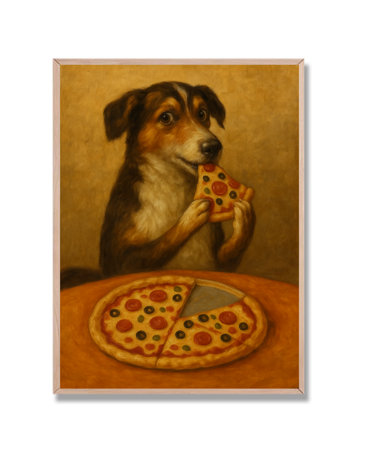 Perro con Pizza