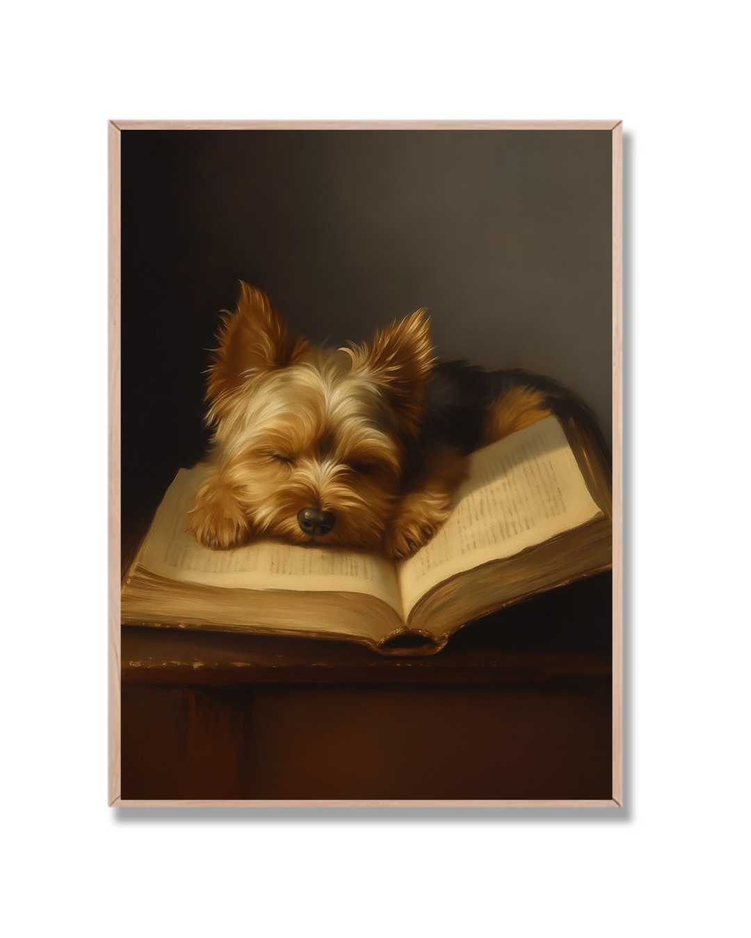 Perro dormido leyendo