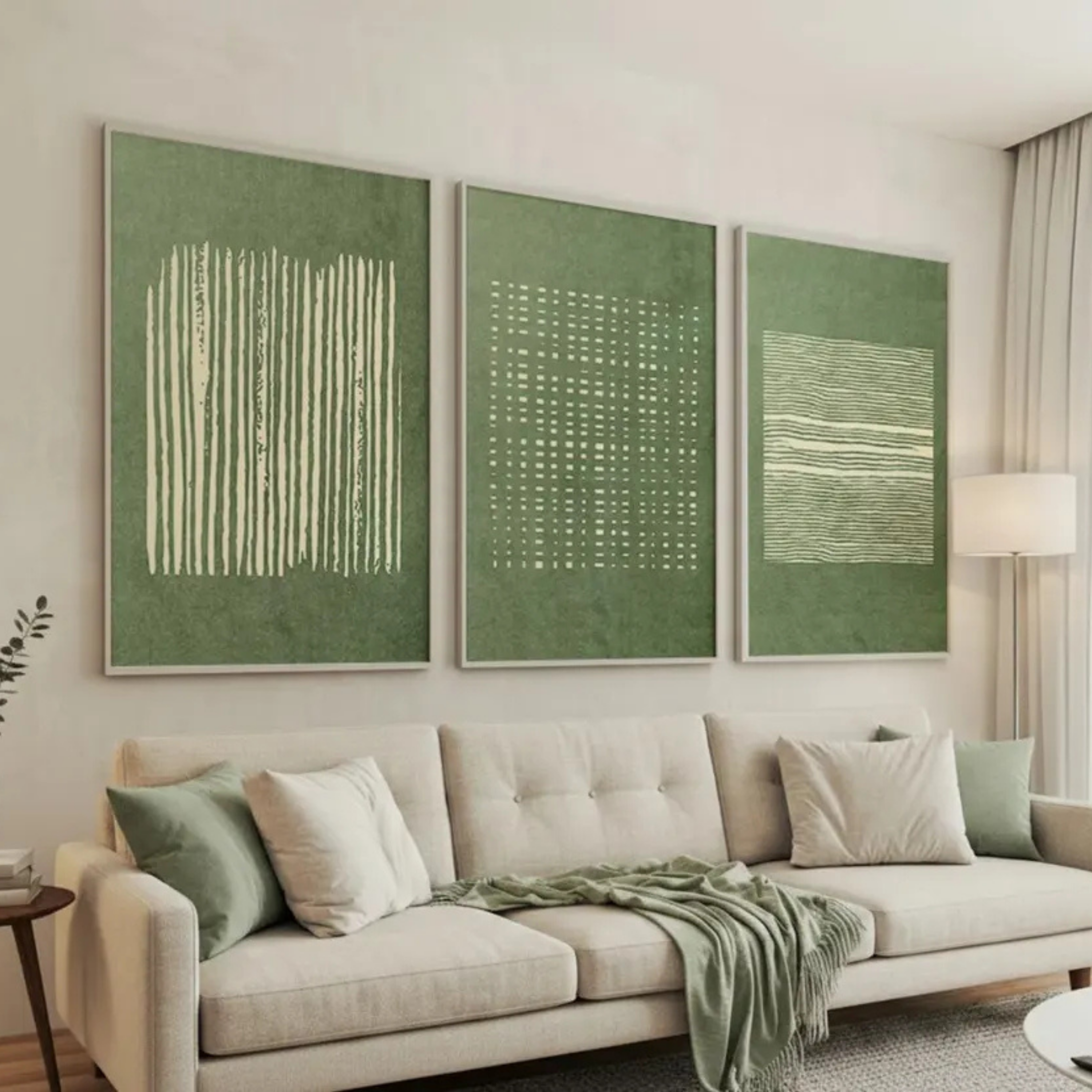 Set de 3 Verde en Líneas