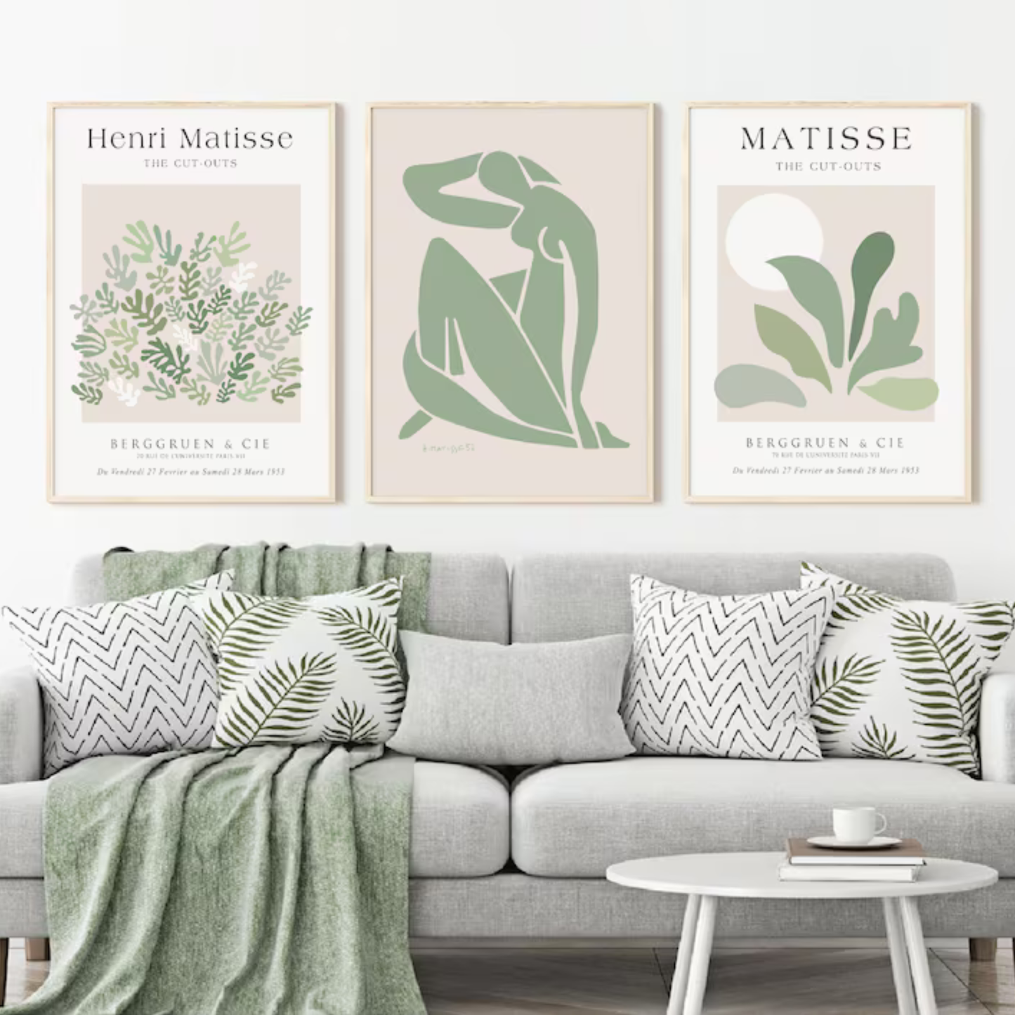 Set de 3 Matisse Verde Tríptico