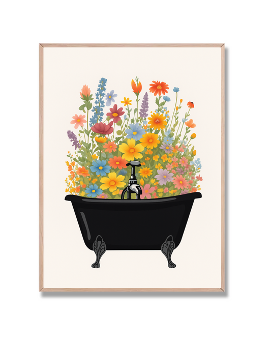 Bañera con Flores