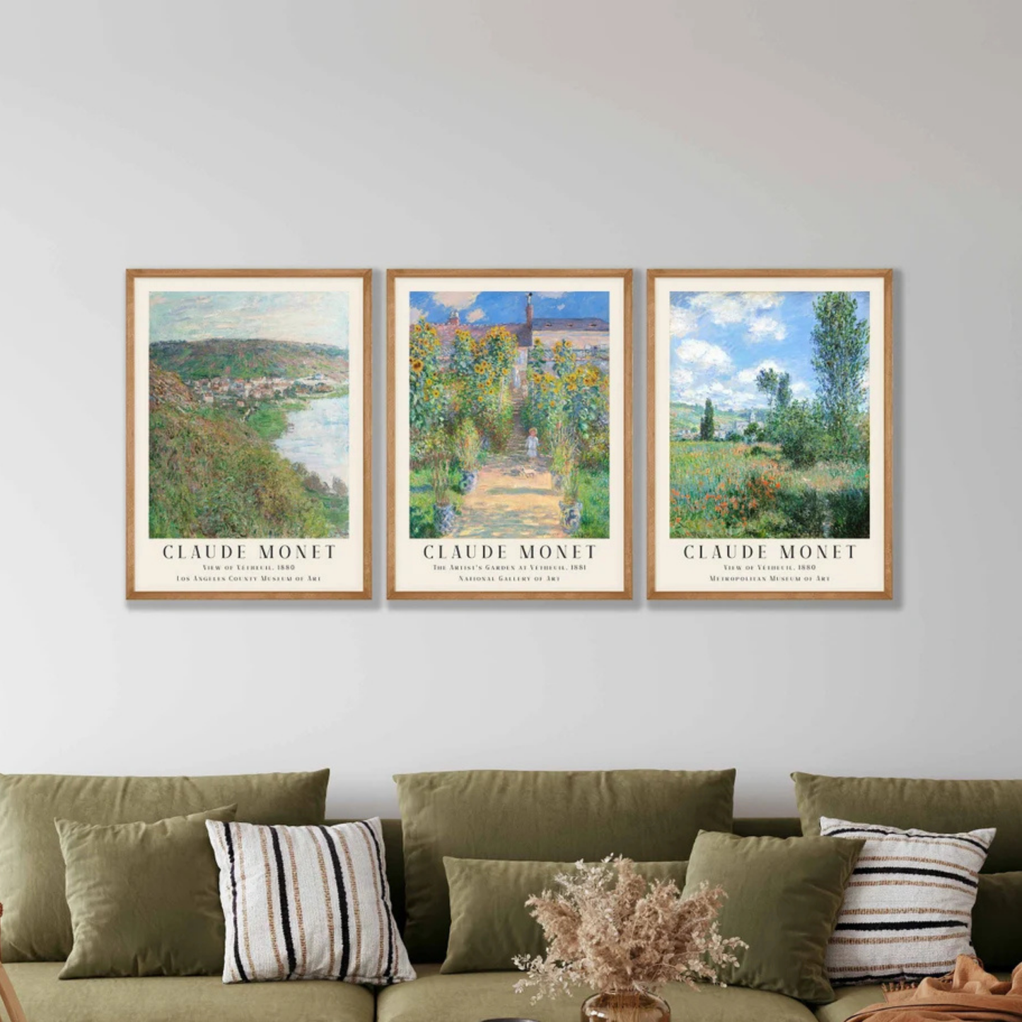 Set de 3 Paisajes de Monet