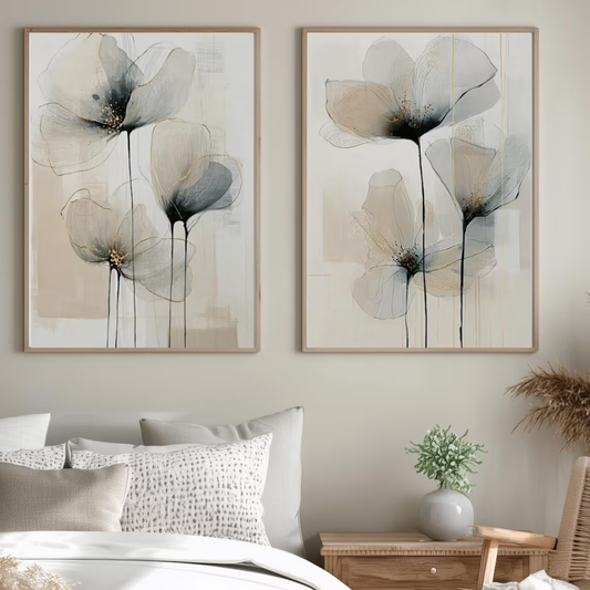 Set de 2 Amapolas en Tinta