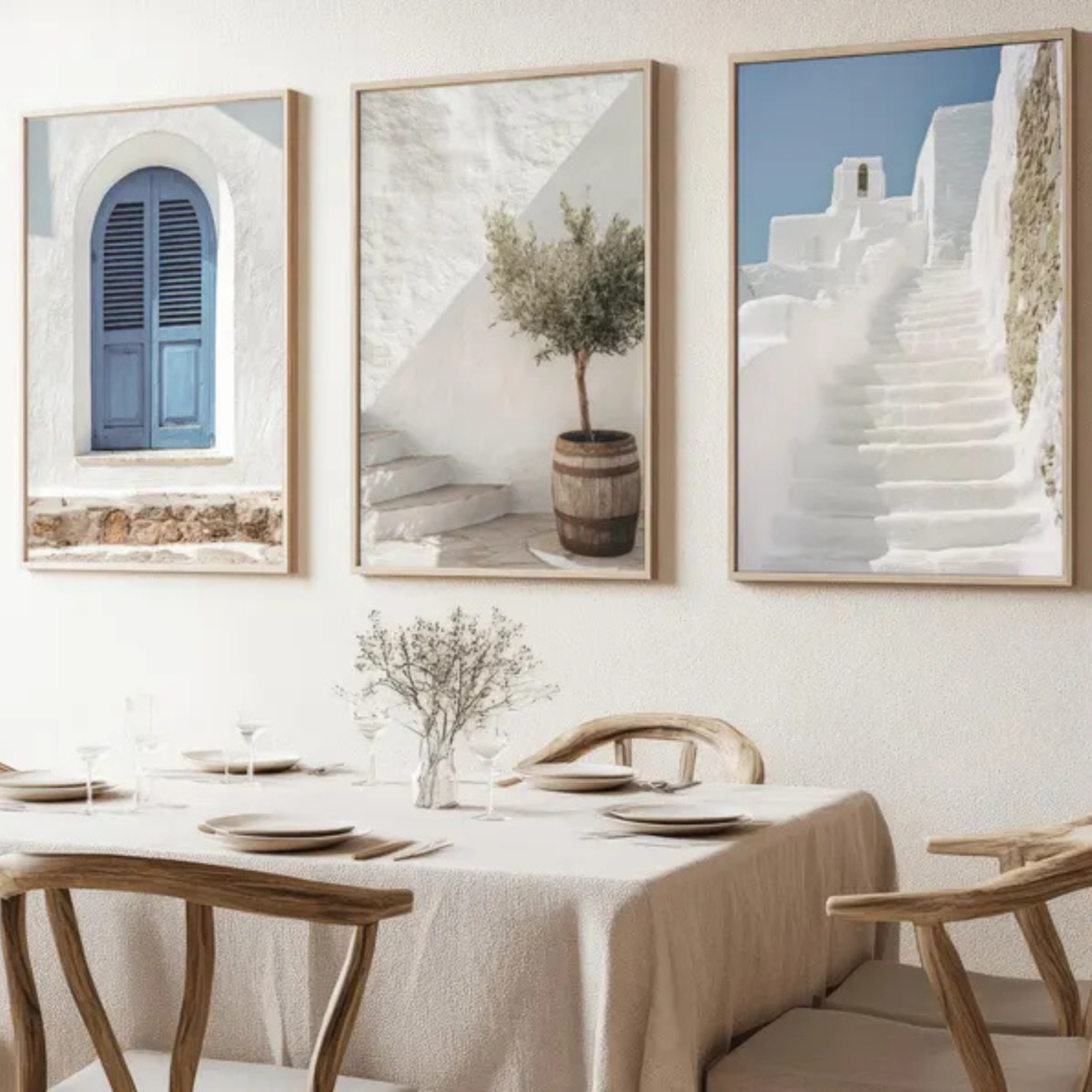 Set de 3 Grecia Blanca