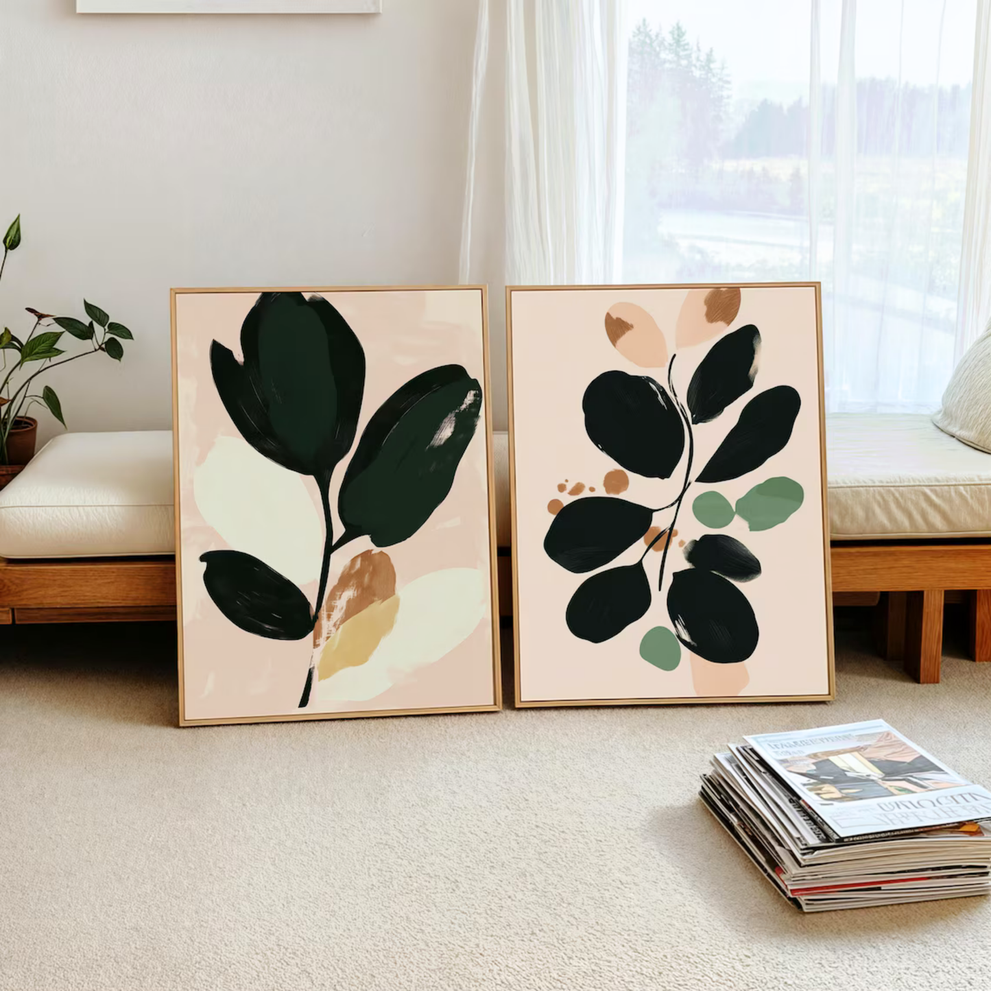 Set de 2 Botánico en Verde