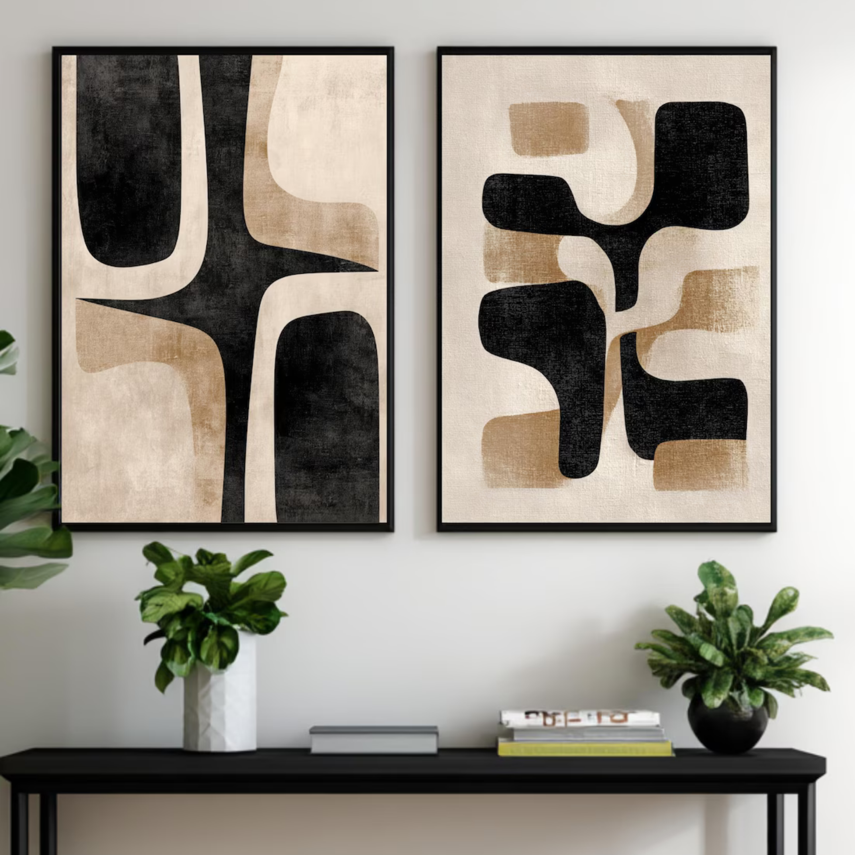 Set de 2 Beige y Carbón