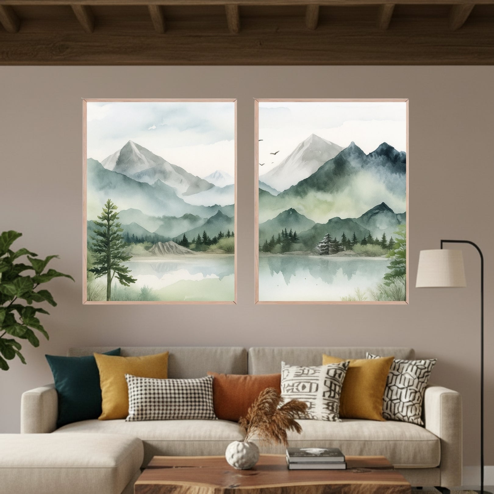 Set de 2 Montaña Verde