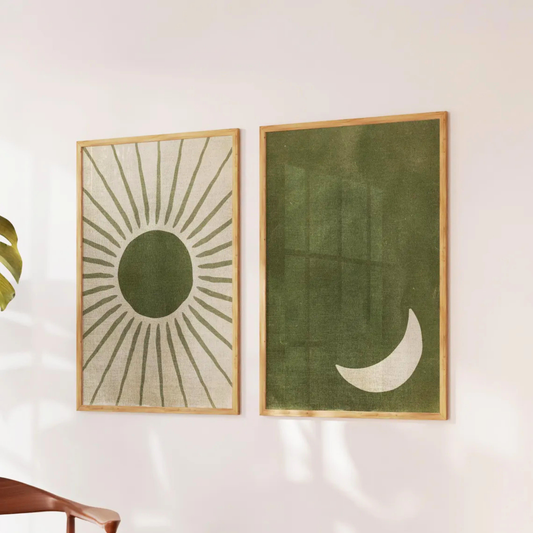 Set de 2 Sol y Luna Verde