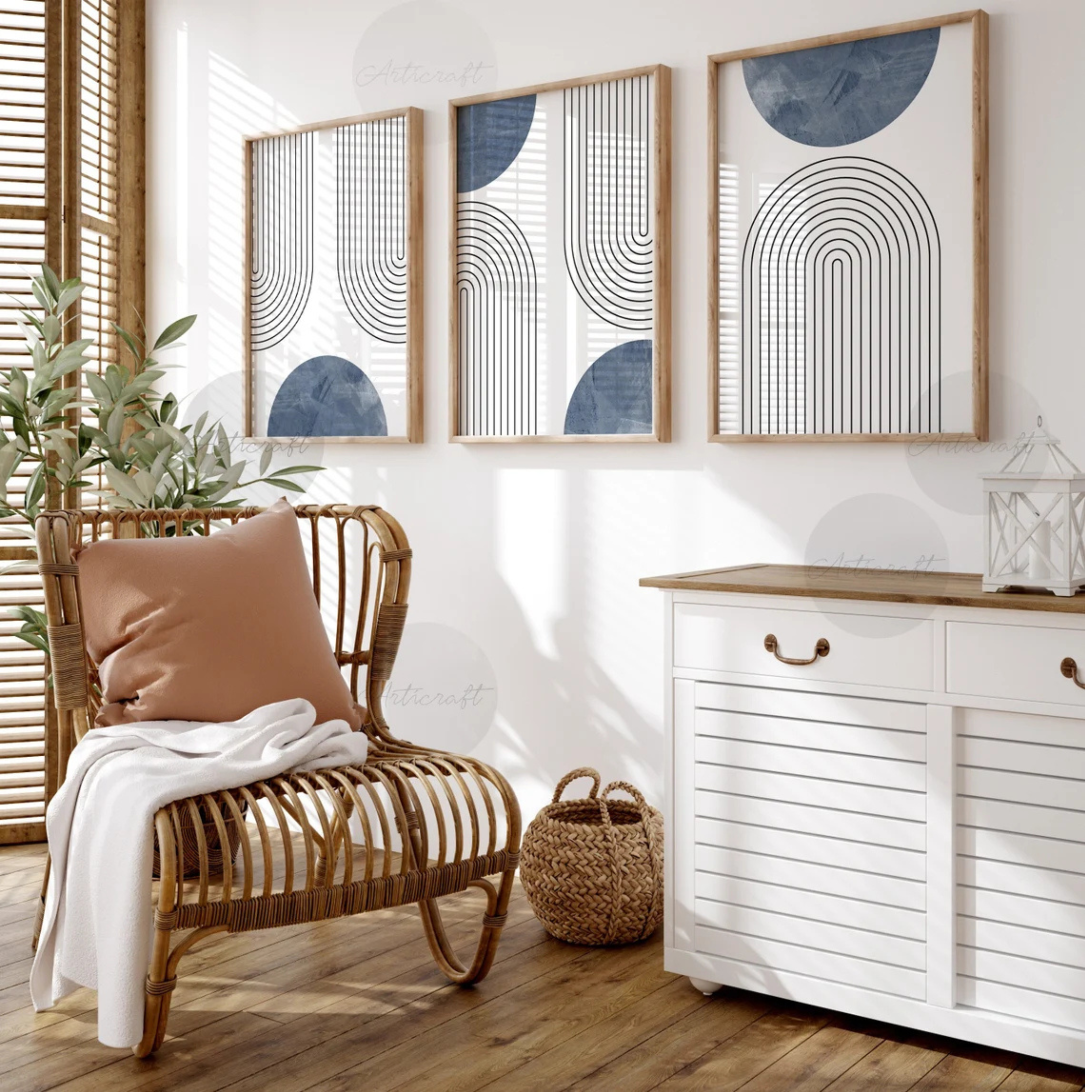 Set de 3 Bauhaus Arcos Azul