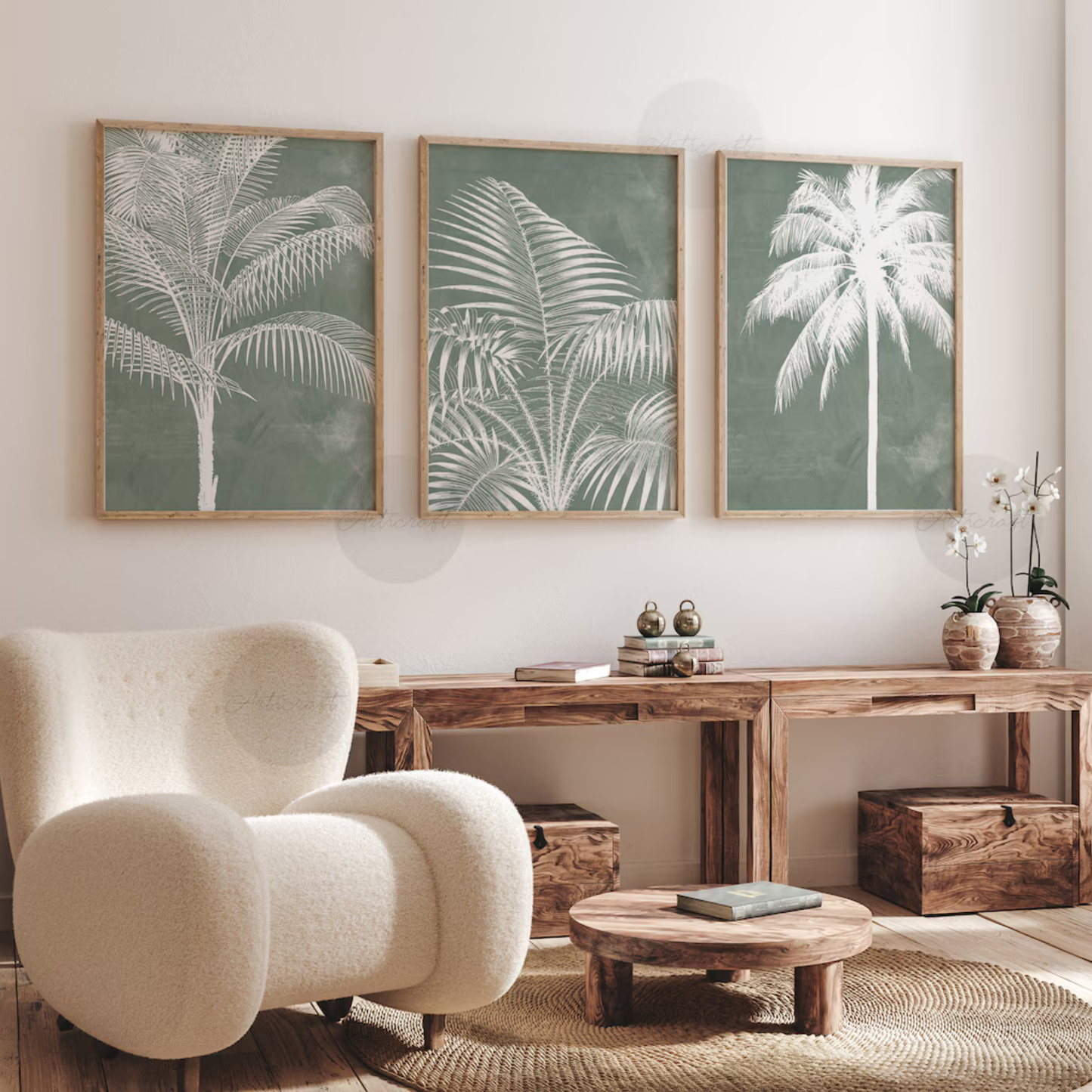 Set de 3 Palmeras Tropicales