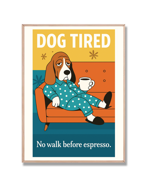 Perro no camino sin espresso