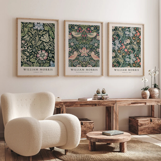 Set de 3 William Morris Verde