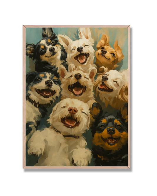 Manada de perros felices