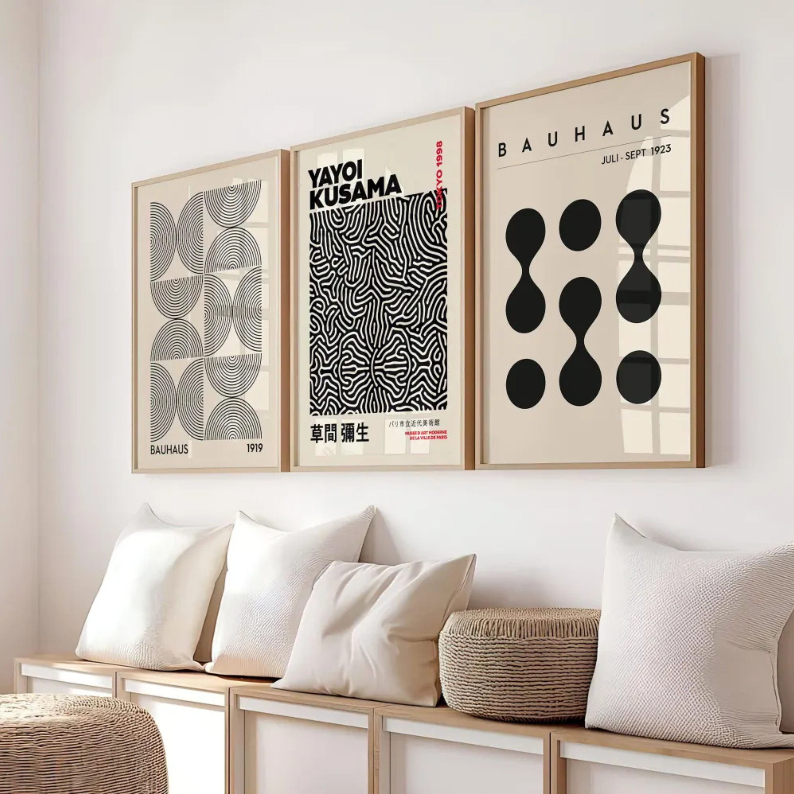Set de 3 Bauhaus Kusama Negro