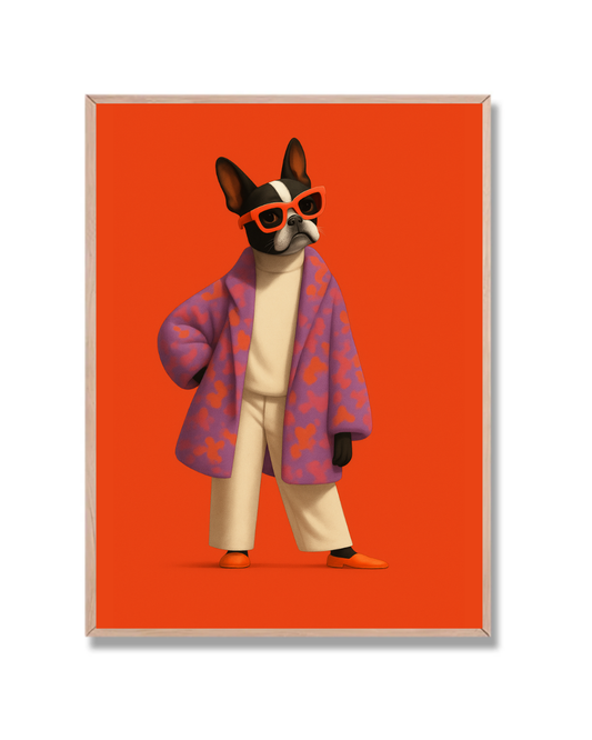 Boston terrier a la moda