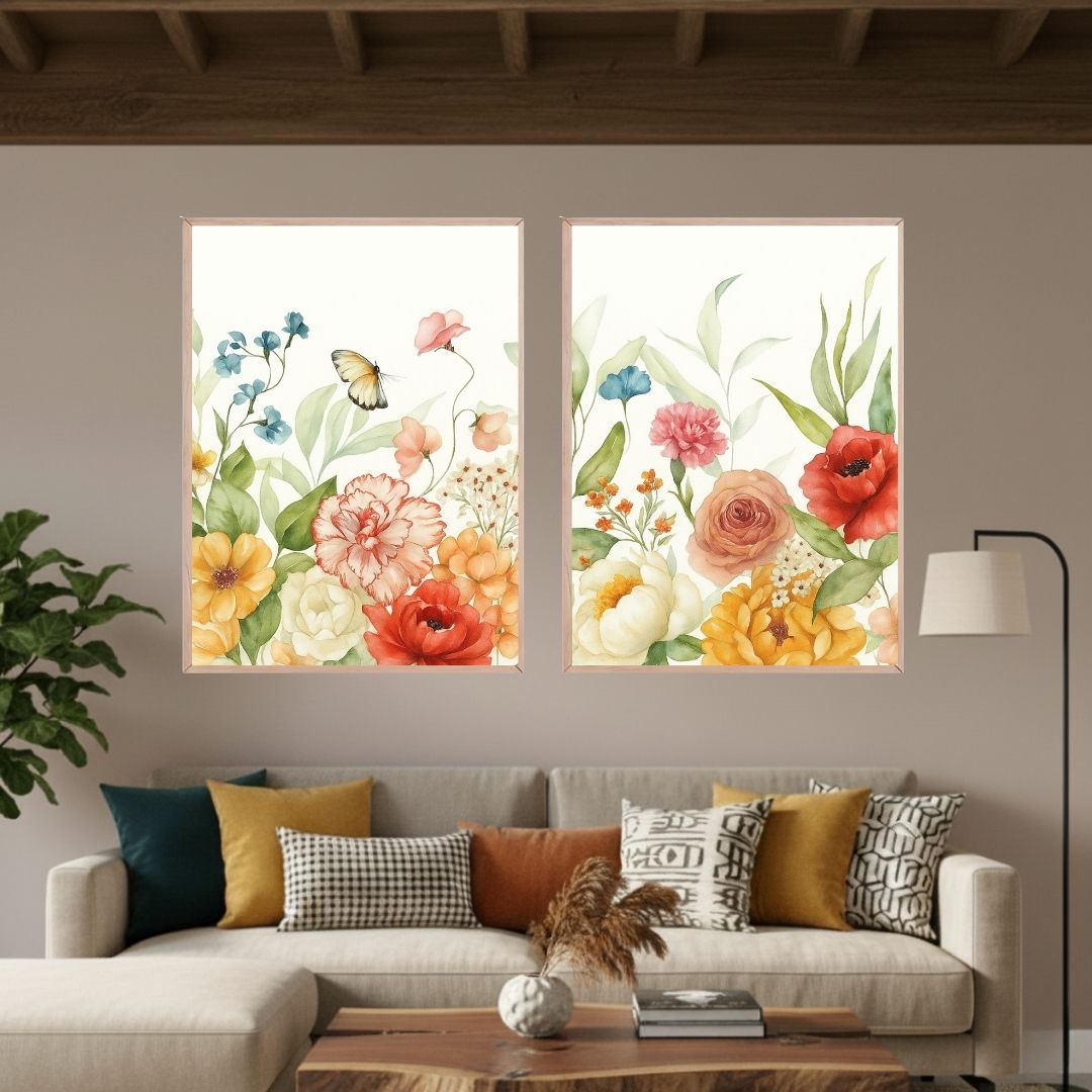 Set de 2 Flores Vintage