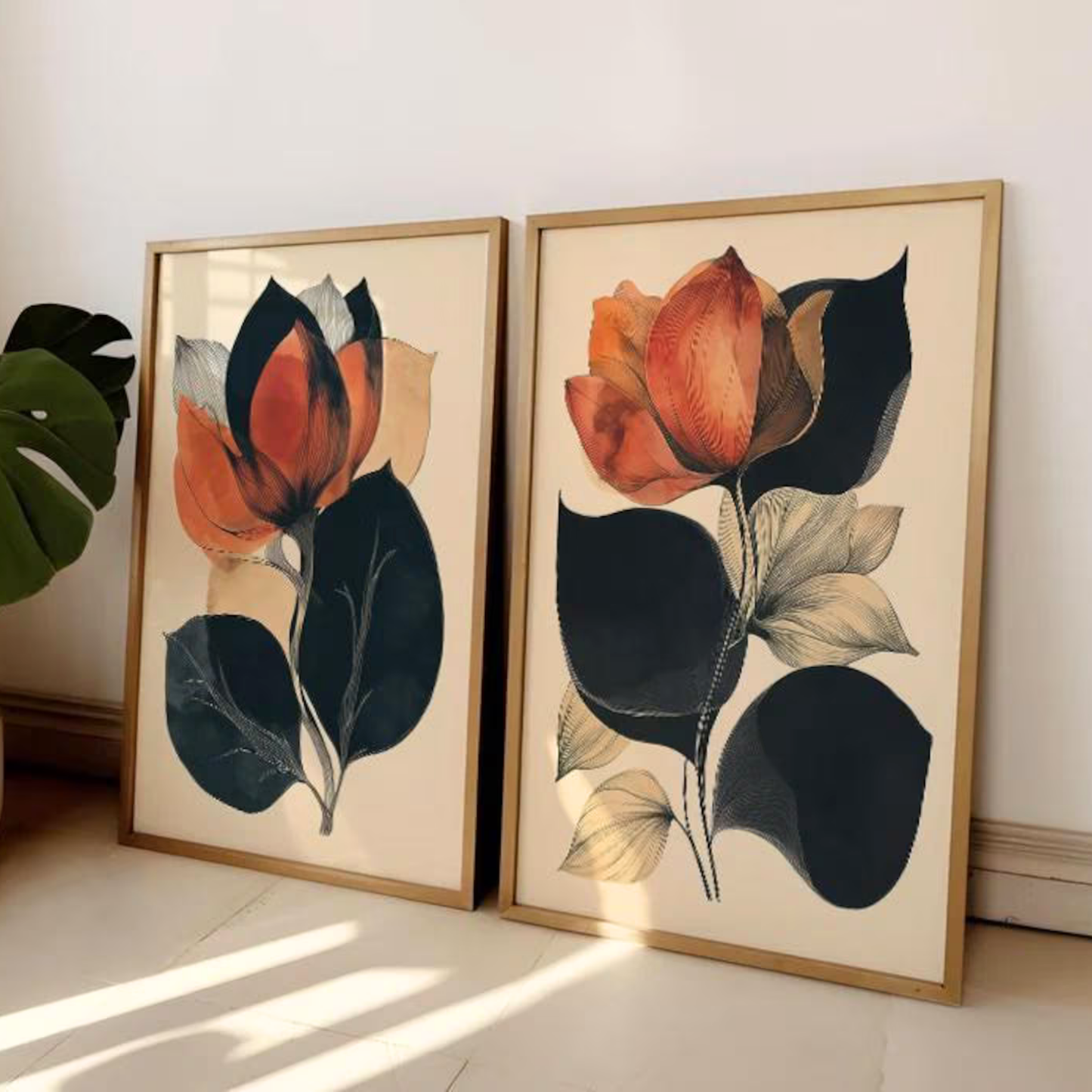 Set de 2 Tulipanes Terracota
