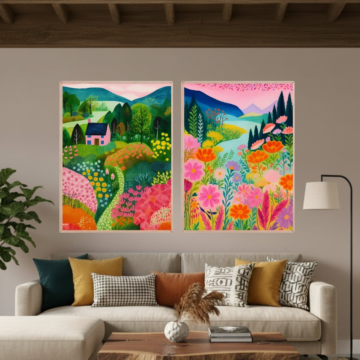 Set de 2 Floral Color