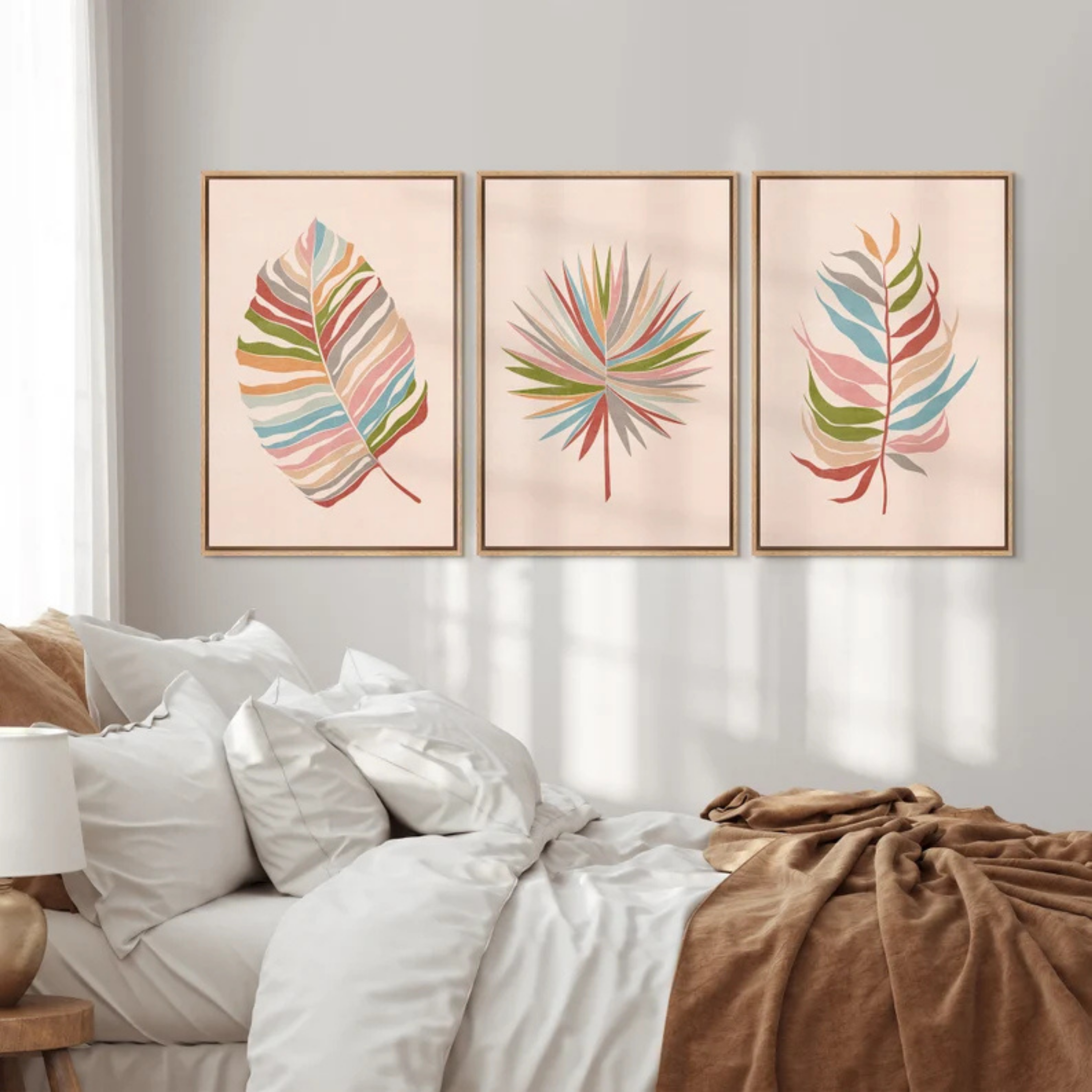 Set de 3 Hojas en Rosa