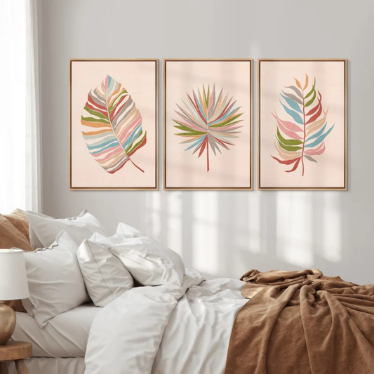 Set de 3 Hojas en Rosa