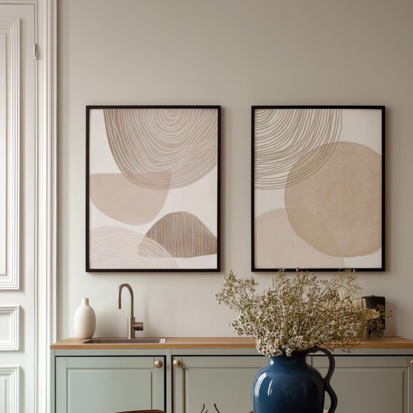 Set de 2 Círculos Beige