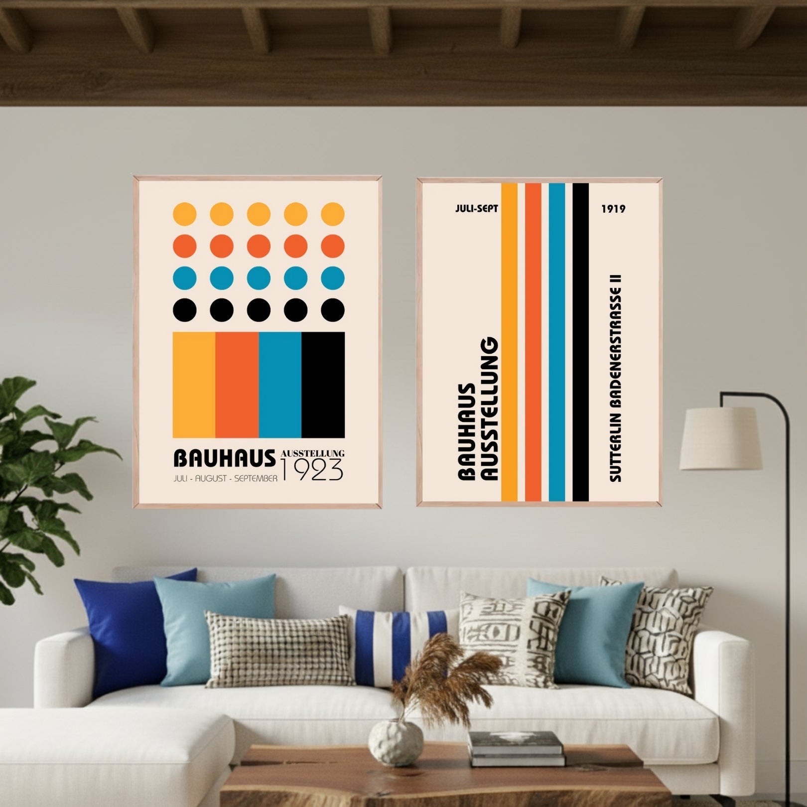 Set de 2 Bauhaus Líneas