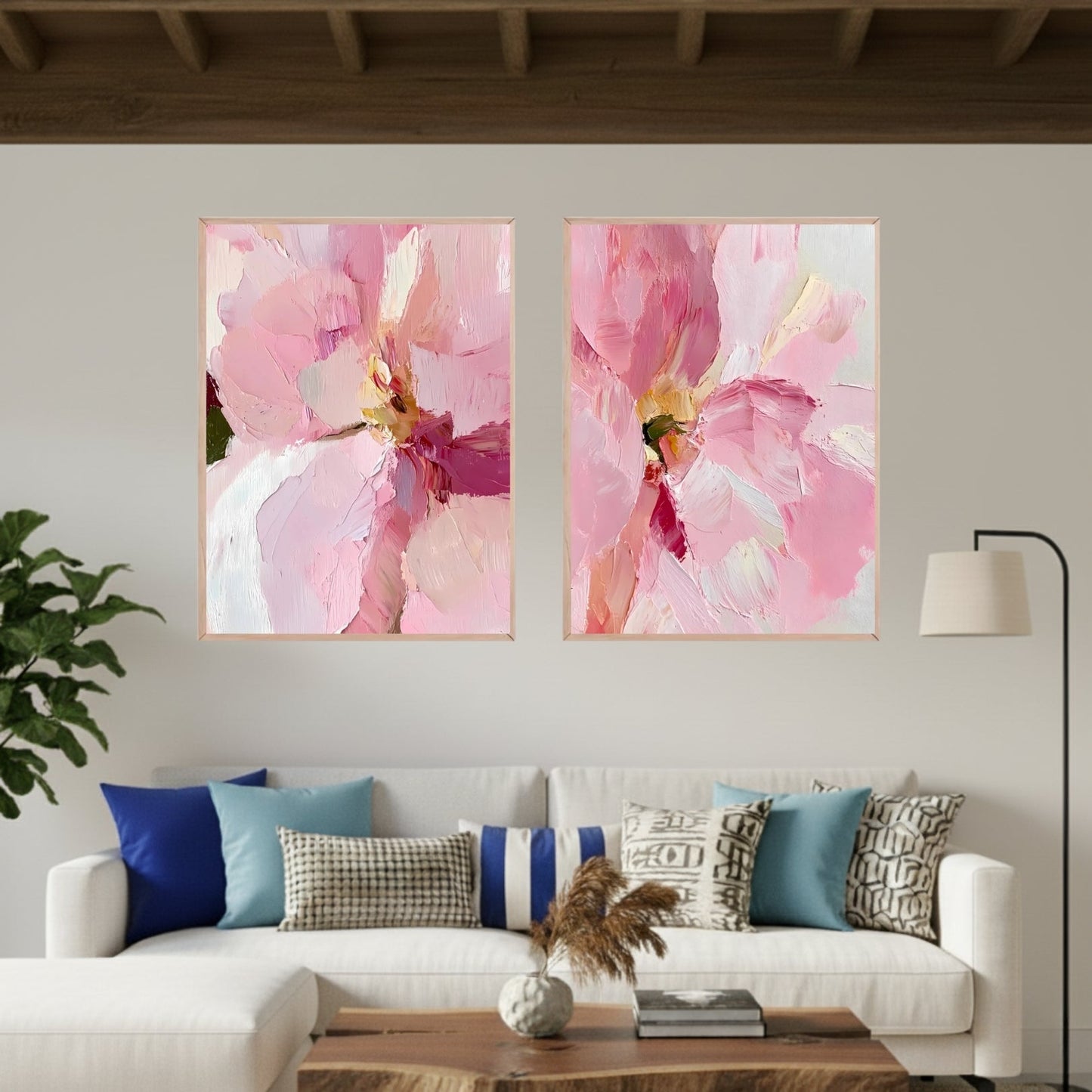 Set de 2 Flores Rosa