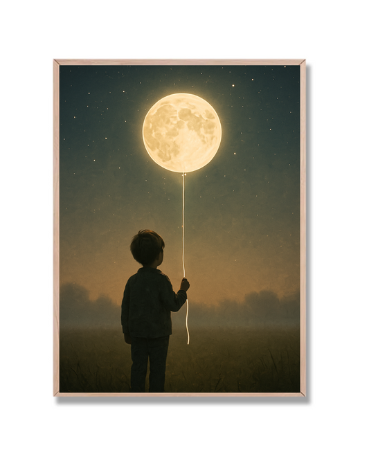 Niño y luna