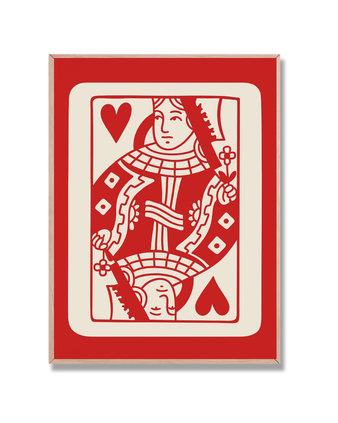 Reina de corazones roja