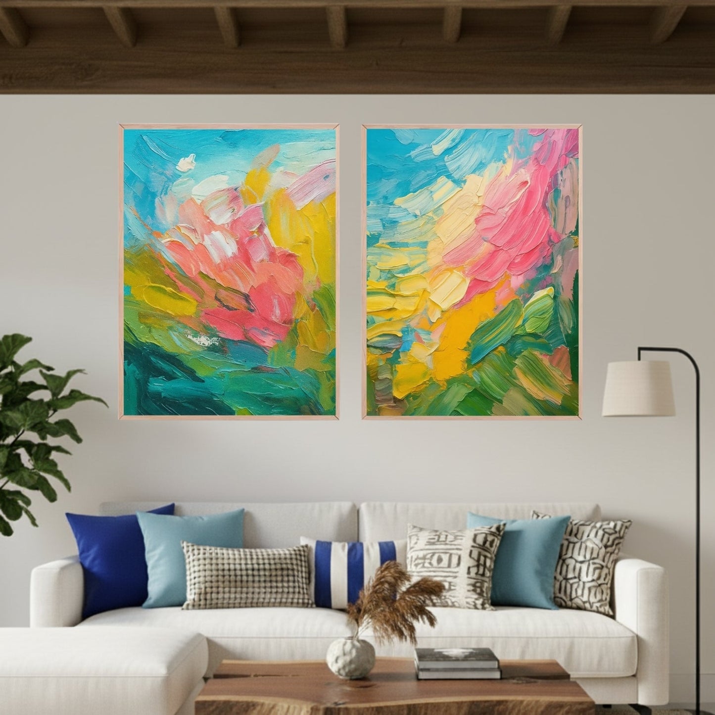 Set de 2 Abstracto Color #1