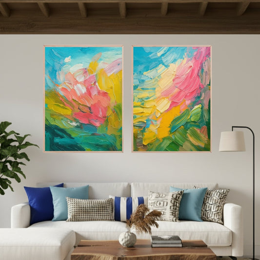 Set de 2 Abstracto Color #1