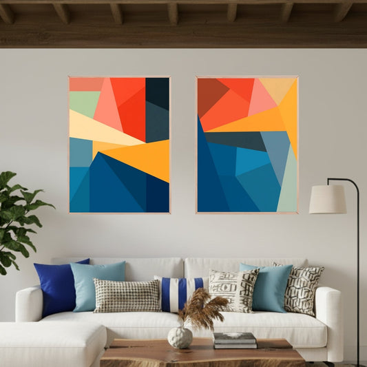 Set de 2 Geométrico Color