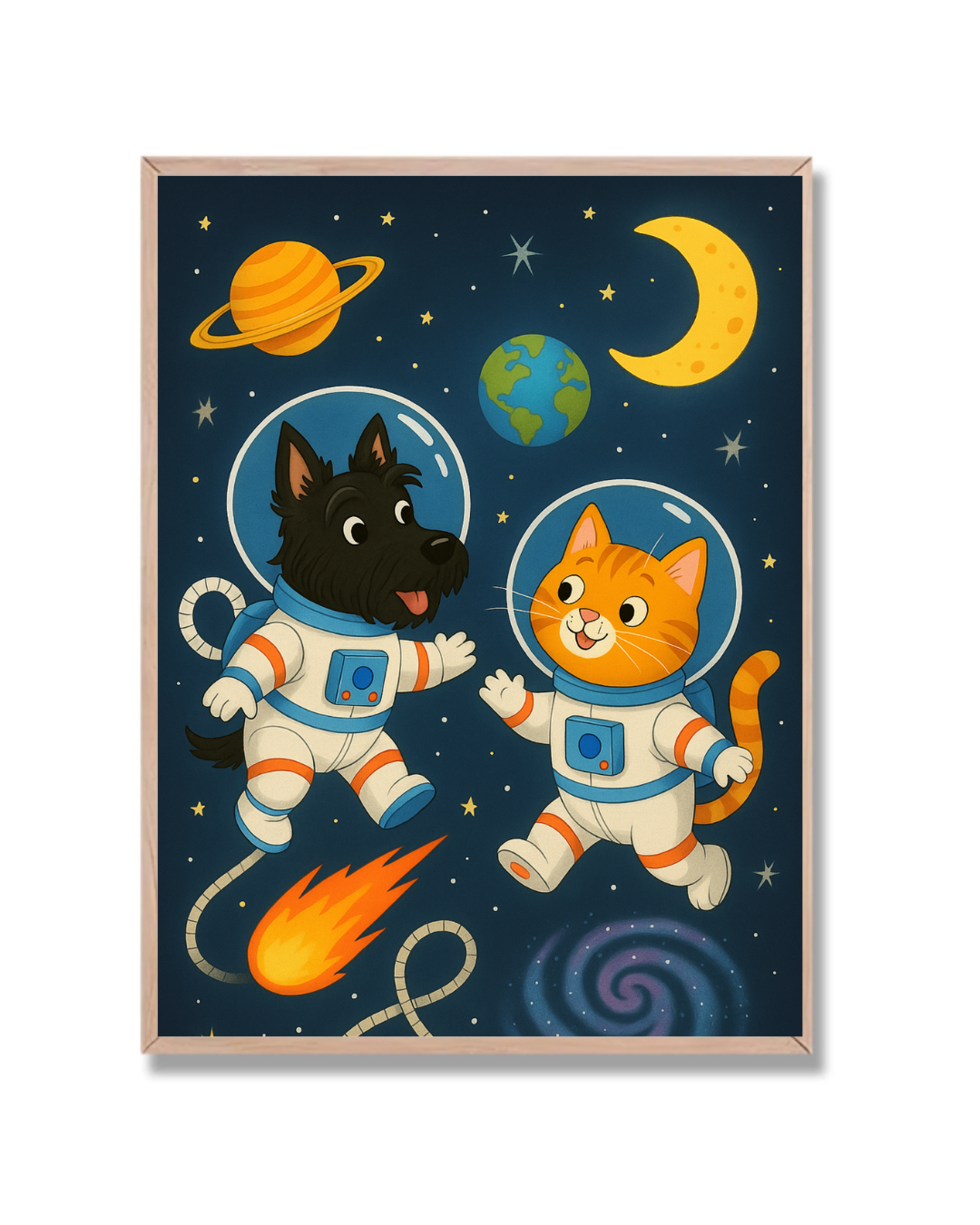 Gato y Perro Astronauta Infantil