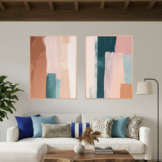 Set de 2 Abstracto Rosa