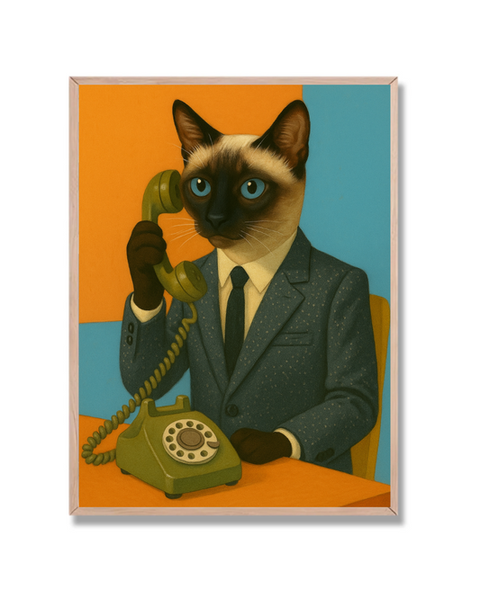 Gato al teléfono