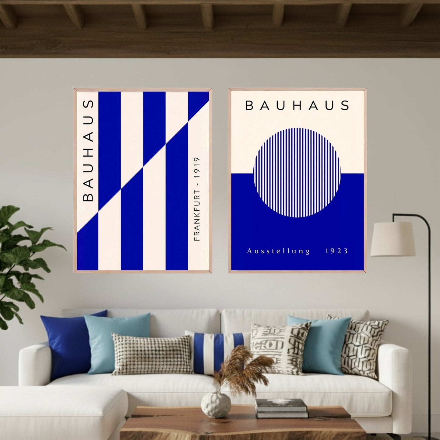 Set de 2 Bauhaus Azul