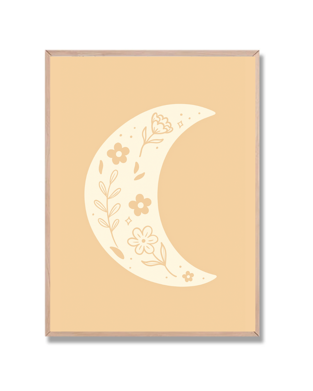 Media luna con flores