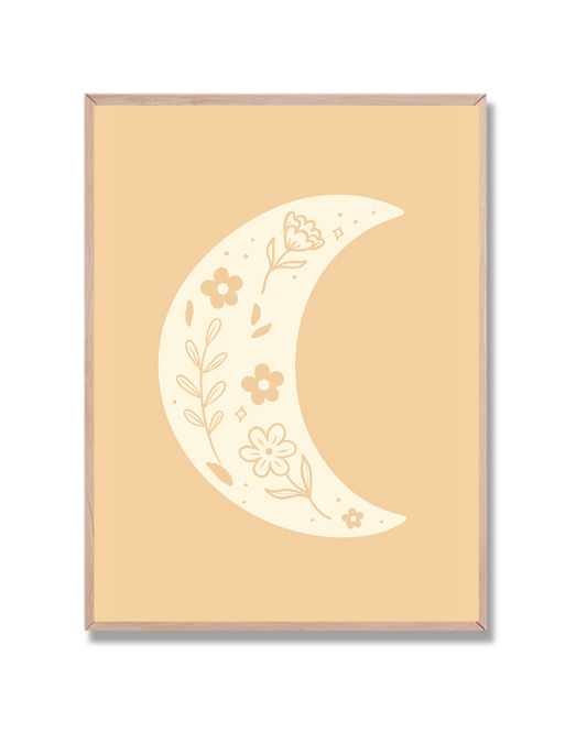 Media luna con flores