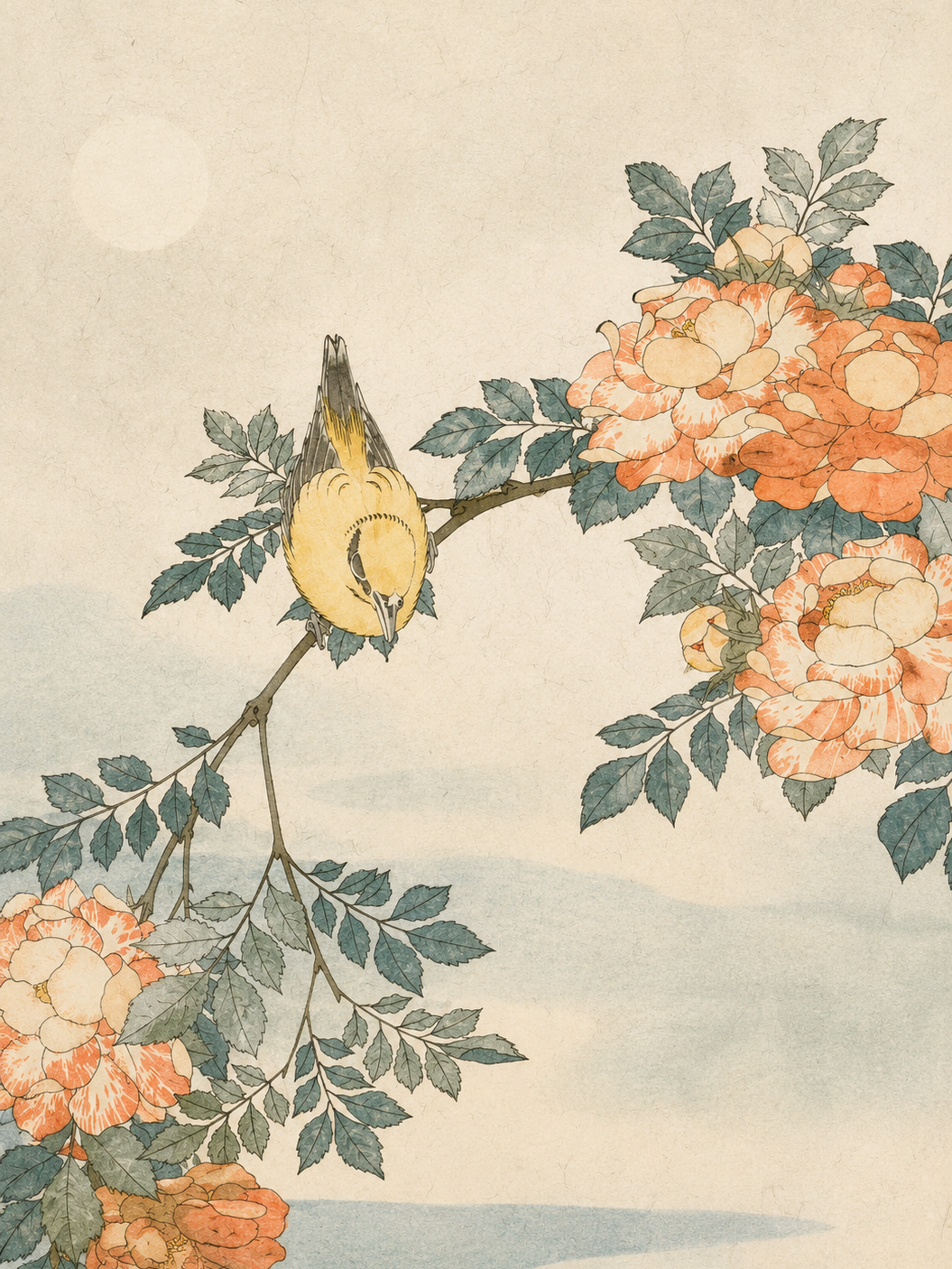 Flores Aves Azules