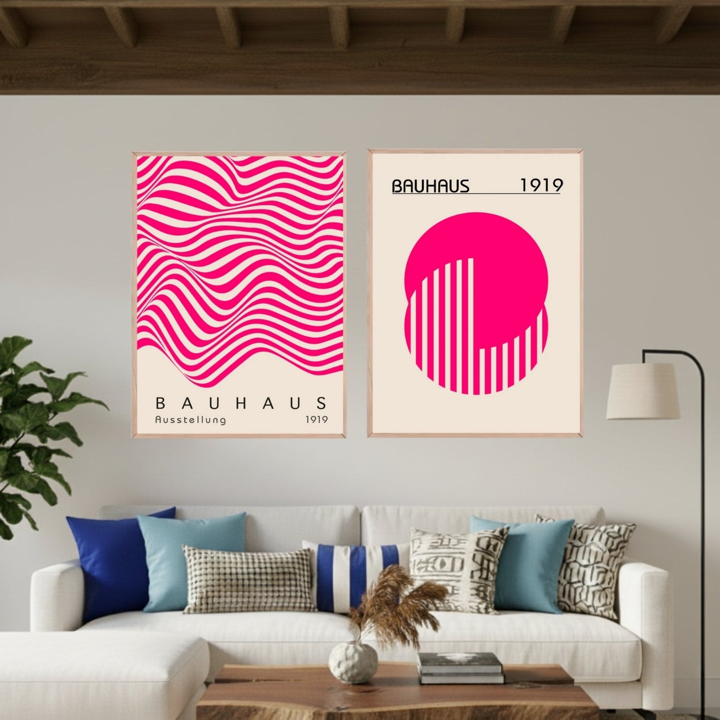 Set de 2 Bauhaus Rosa