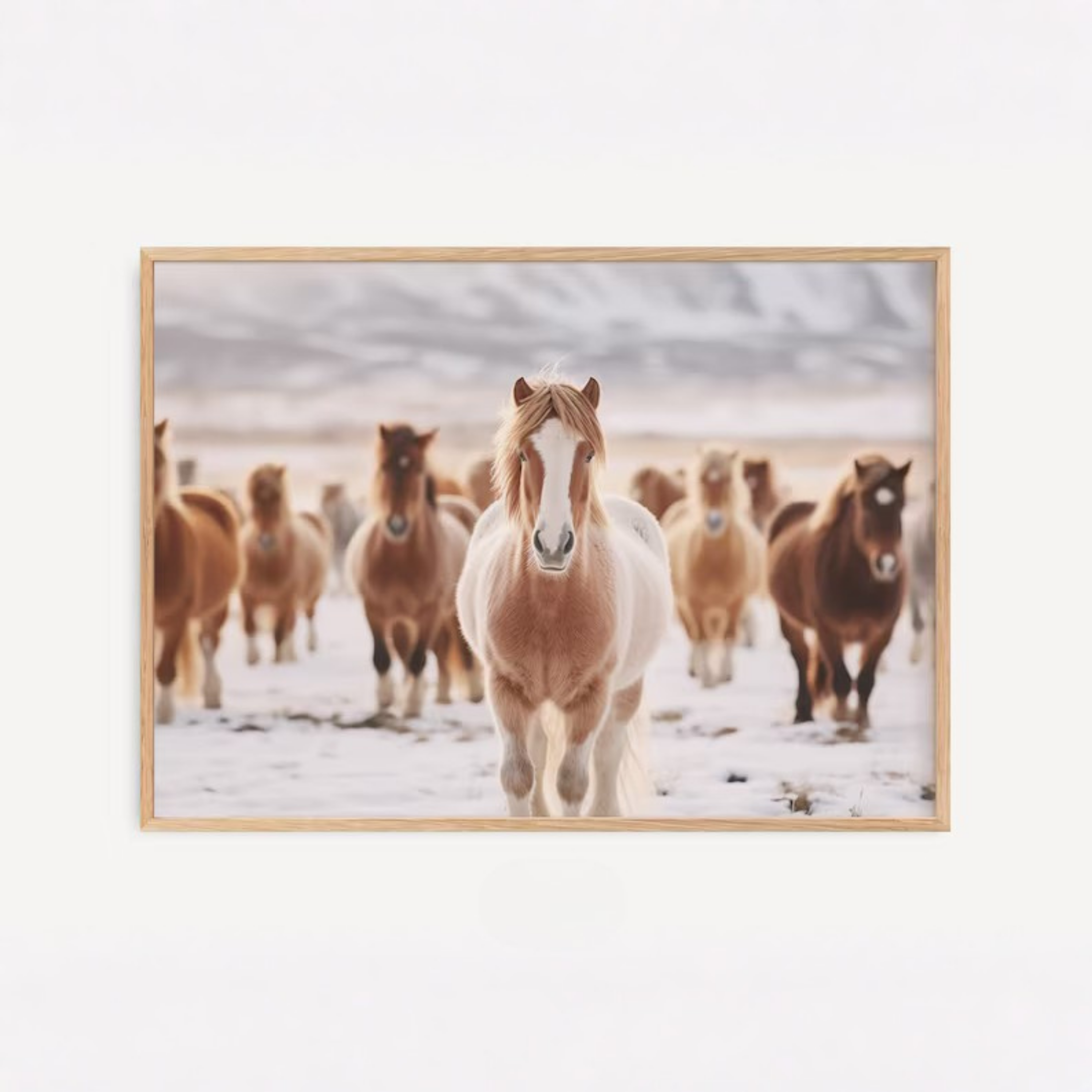 Individual Caballos en la Nieve