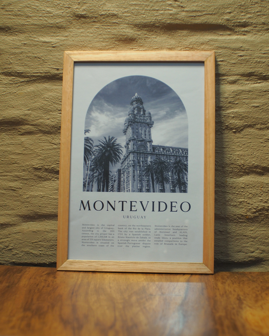 Montevideo 4 - 30x20 cm - vidrio común - marco natural