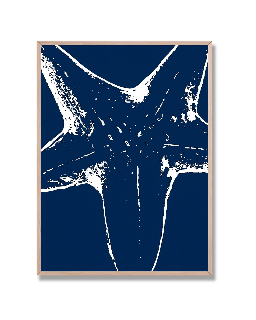 Estrella de mar en azul