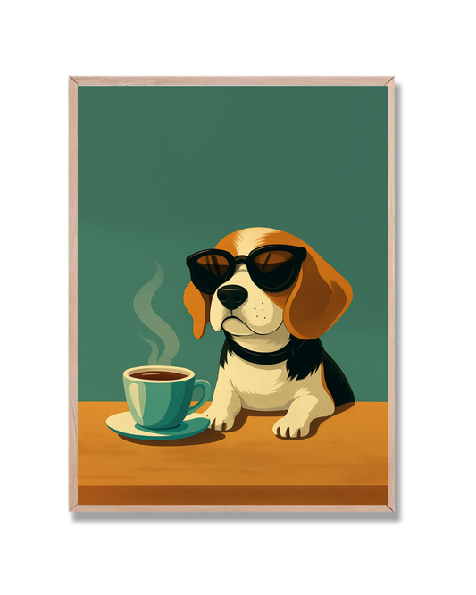 Café y beagle