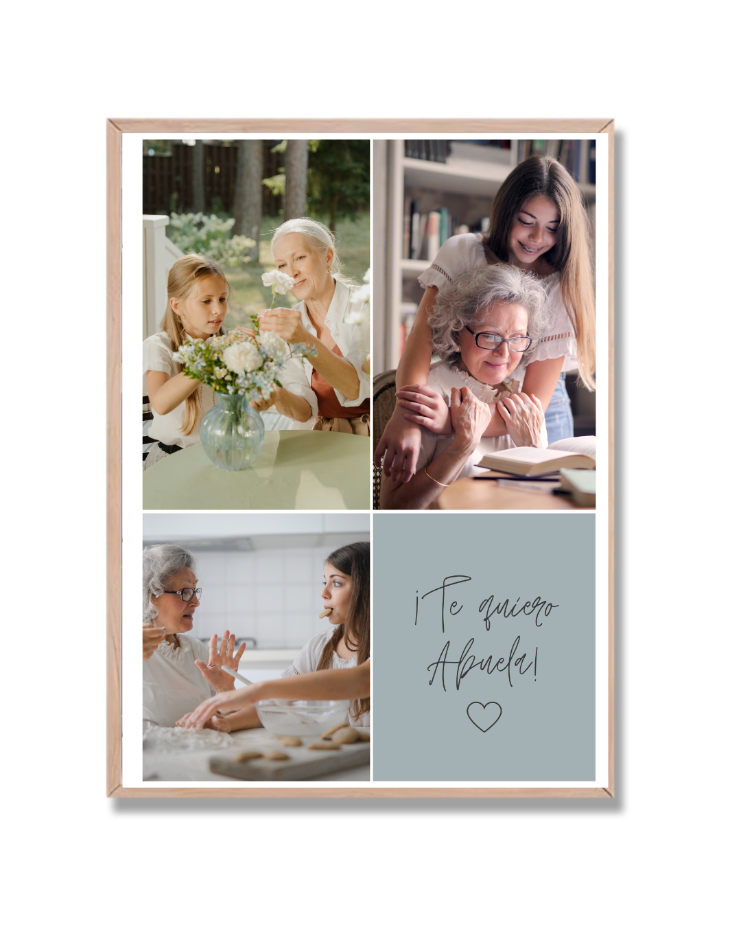 Abuela con 3 fotos tuyas a elección