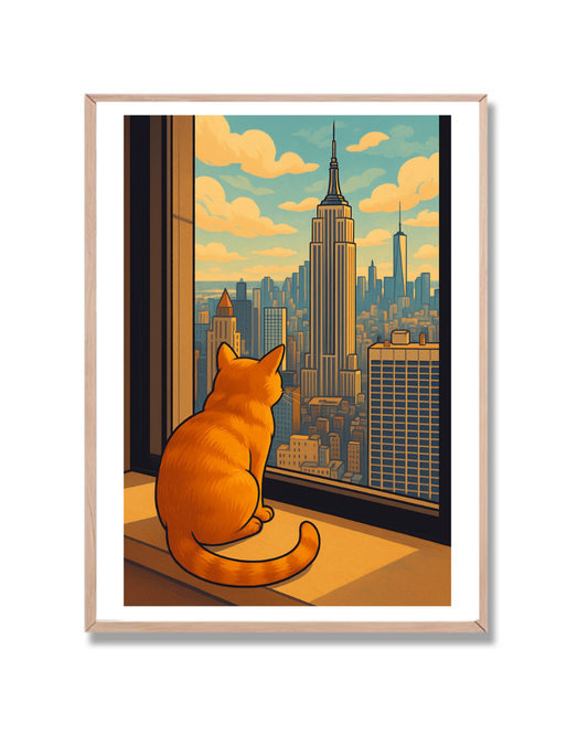 Gato mirando New York